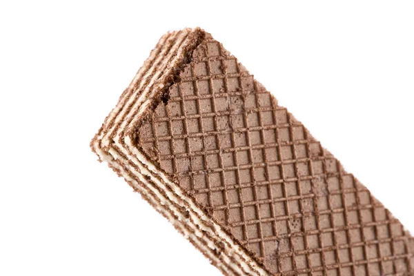 Gustosi Bastoncini Wafer Sfondo Bianco Posa Piatta Cibo Dolce Biscotti — Foto Stock