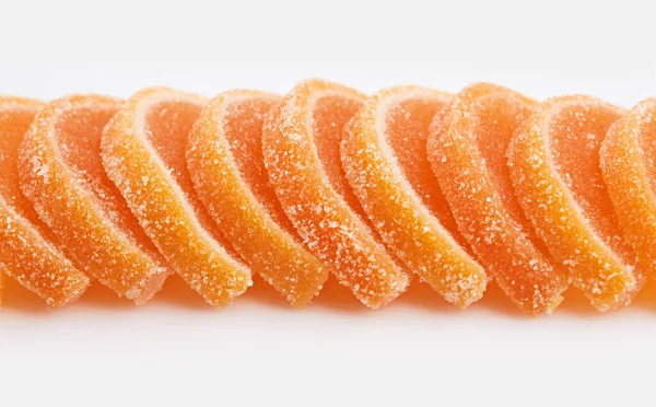 Marmelad Isolerad Vit Bakgrund Gelégodis Efterrätt Marmelad Form Citron Och — Stockfoto