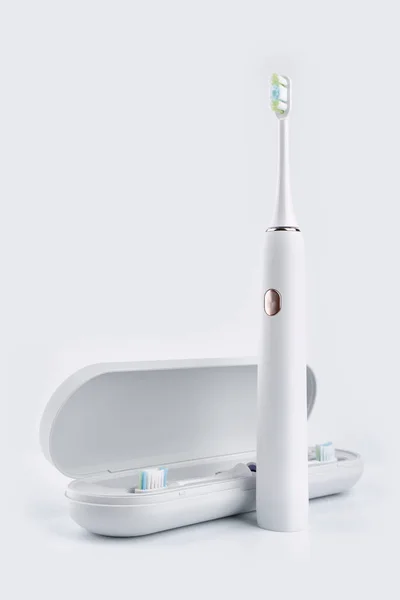 Smart Electric Toothbrush Modern Technology Health Healthy Teeth Dentistry Concept — Stock Photo, Image