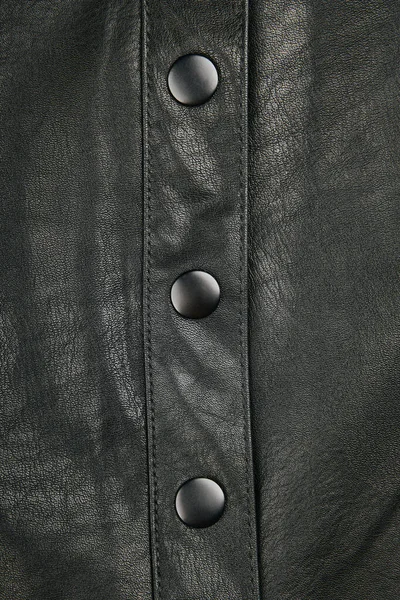 Black Leather Fabric Textile Material Texture Pattern Macro Blur Background — Stock Photo, Image