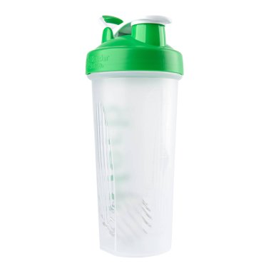 Ukrayna, Dnipropetrovsk. 05.06.2021 Protein karıştırıcı iHerb. Besleyici içecekleri karıştırmak ve karıştırmak için salla ve karıştır. Plastik karıştırıcı kırpma yolu ile beyaz arkaplanda izole edildi