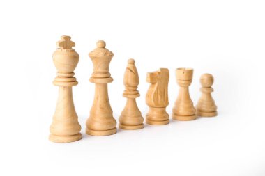 Dama, piyon, at, kale, fil, vezir ve papaz olan klasik satranç tahtası, siyah ve beyaz renkler. Fikirler, rekabet ve strateji için satranç tahtası oyunu, iş başarısı konsepti.