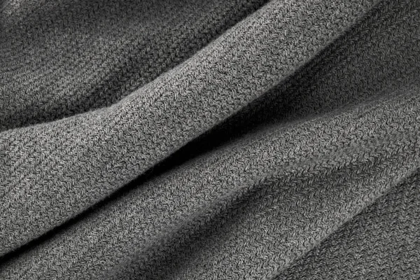 Maglione Invernale Uomo Maglione Grigio Sfondo Bianco Tessuto Cotone Felpa — Foto Stock
