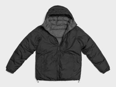 Klasik erkekler günlük ceket ya da rüzgarlık, düz ya da askıda gösterilmiş, beyaz arka planda izole edilmiş. İlkbahar ya da sonbahar moda kavramları için şık dış giyim.