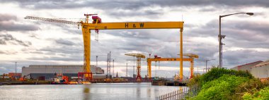 Harland and Wolff Shipyard Cranes clipart