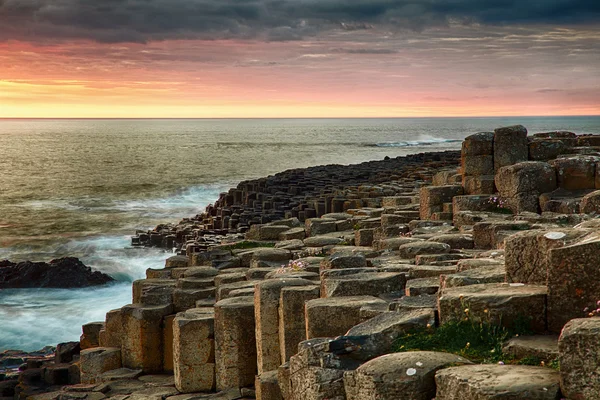 Coucher de soleil à Giants Causeway — Photo