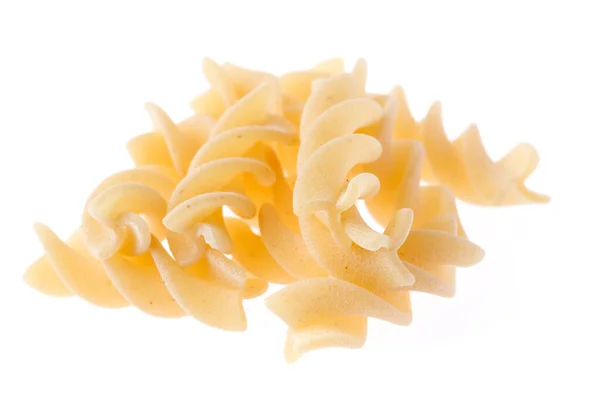 Raw Food Italiaanse Macaroni Pasta Geïsoleerd Witte Achtergrond Close — Stockfoto