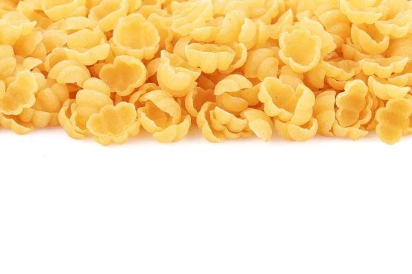 Pasta Italiana Cruda Ñoquis Pastas Secas Aisladas Sobre Fondo Blanco —  Fotos de Stock