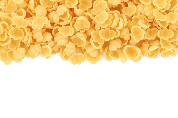 Rohe Italienische Nudeln Gnocchi Getrocknete Nudeln Isoliert Auf Weißem Hintergrund — Stockfoto