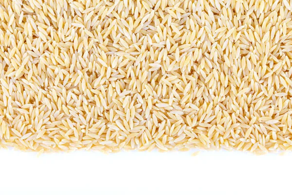 Těstoviny Tvaru Rýže Těstoviny Tvaru Rýže Izolované Bílém Pozadí Pohled — Stock fotografie