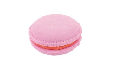 Kurabiye şeklinde silgi. Makarna kurabiyesi beyaz arka planda izole edilmiş. Silici kurabiye..