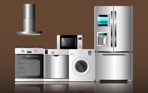 Domácnosti Kitchen.Appliances. — Stockový vektor