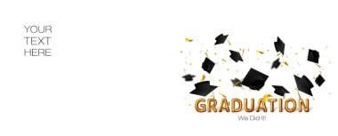 Congratulation graduates 2021 class of graduations. Vector illustration clipart