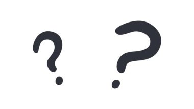 Karmaşık duygu şüphe ifadesi. Soru işareti karikatürü sor