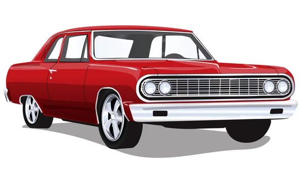 Vektör Vintage klasik otomobil kolay değiştirmek için bir katmanı arka plan rengiyle