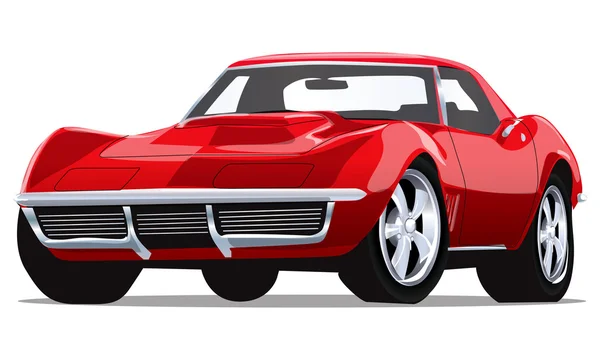 Vektör Vintage klasik otomobil kolay değiştirmek için bir katmanı arka plan rengiyle