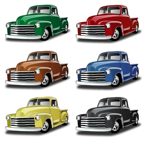 Birden çok renk Vintage klasik kamyonet