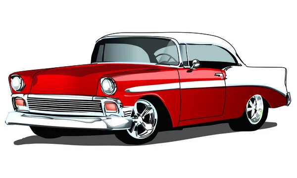 Vektör klasik Vintage arabayla tek katman arka plan rengi