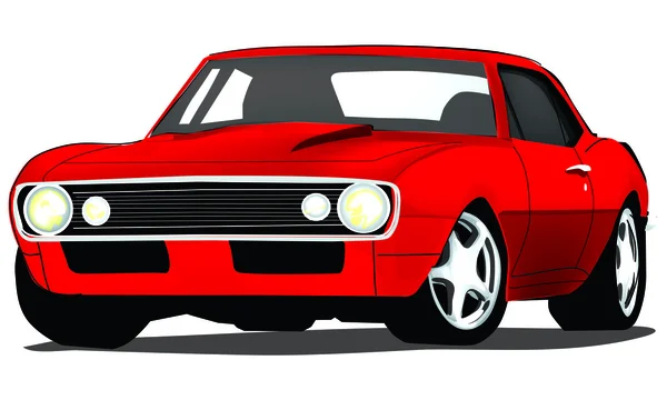 Vektör klasik Vintage arabayla tek katman arka plan rengi