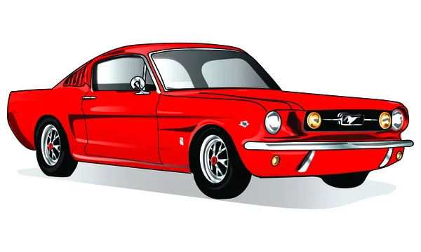 Vektör klasik Vintage arabayla tek katman arka plan rengi