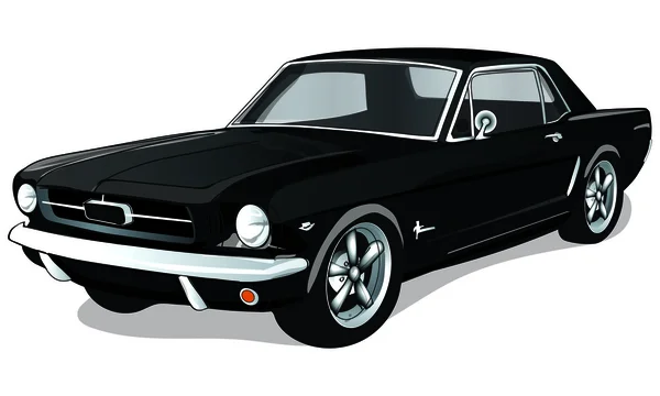 Vektör klasik Vintage arabayla tek katman arka plan rengi