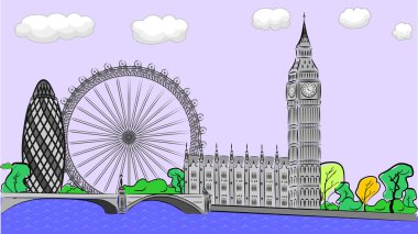 Londra manzarası ayrıntılı