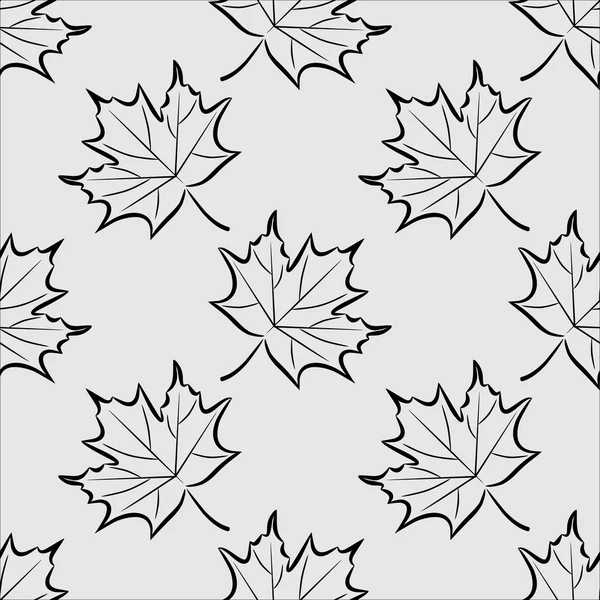 Бесшовный декоративный шаблон текстуры с кленовыми листьями. Бесшовный стилизованный листовой узор . — стоковый вектор