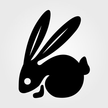 Tavşan ikonu. vektör illüstrasyonu