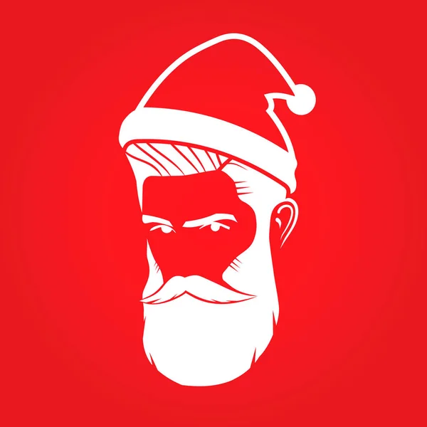 Hipster Santa Claus icoon geïsoleerd. Vectorillustratie — Stockvector