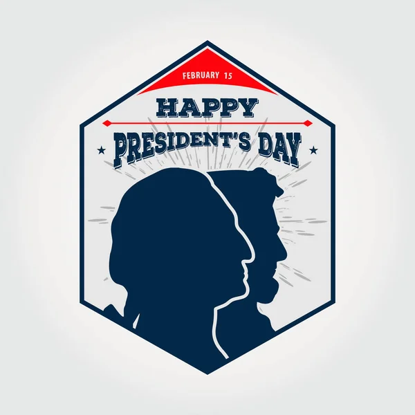 Happy Presidents Day Design-Vorlage. Vintage-Vektor-Illustration — Stockvektor