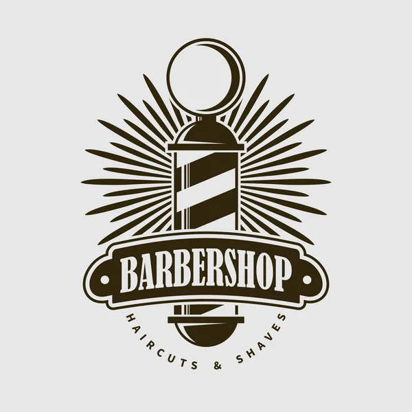 Diseño de logotipo, póster o banner de barbería — Vector de stock