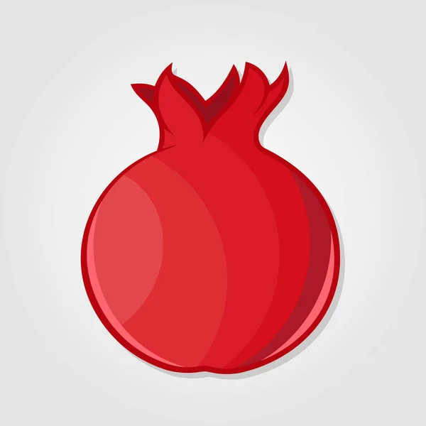 Pomegranate juicy fresh fruit. Flat style vector illustration — Stock Vector