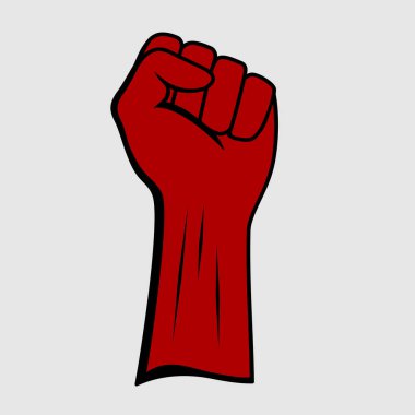 İlk el ikonu. Protesto sembolü Vektör illüstrasyonu