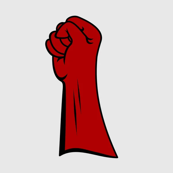 Icono de mano puño. Símbolo de protesta Vector ilustración — Vector de stock
