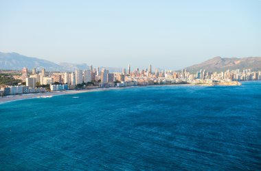 Benidorm'da şeridinin görünüm