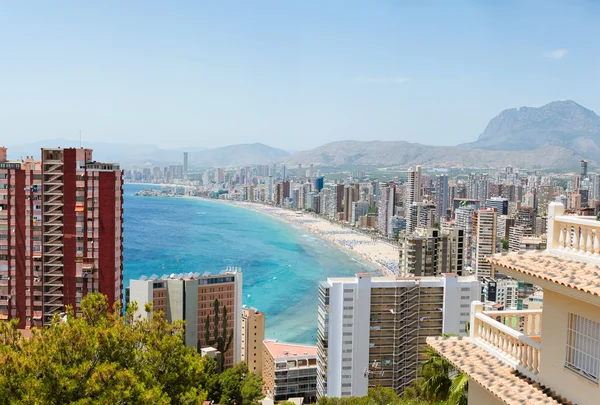 มุมมองของชายฝั่งใน Benidorm — ภาพถ่ายสต็อก