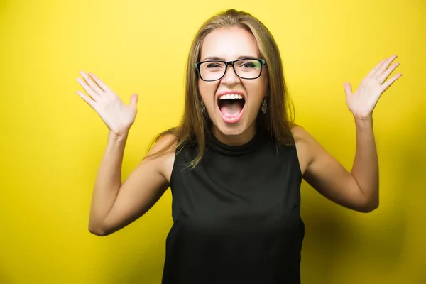 Portrait of an angry and stressed woman — Stock Photo, Image