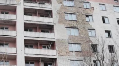 Çok katlı Konut Binası Pripyat içinde terk.