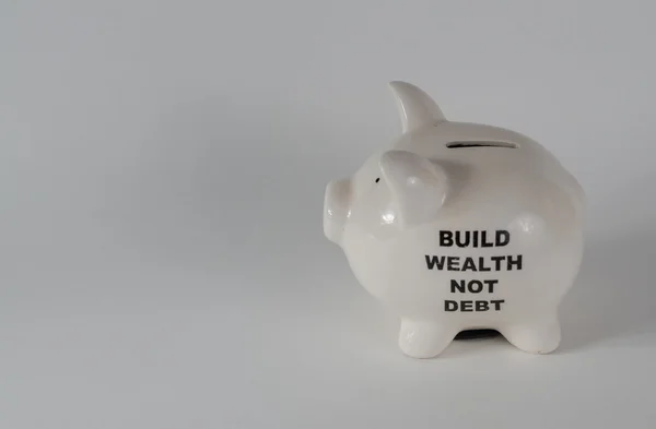 Bir beyaz domuz para kutusu 