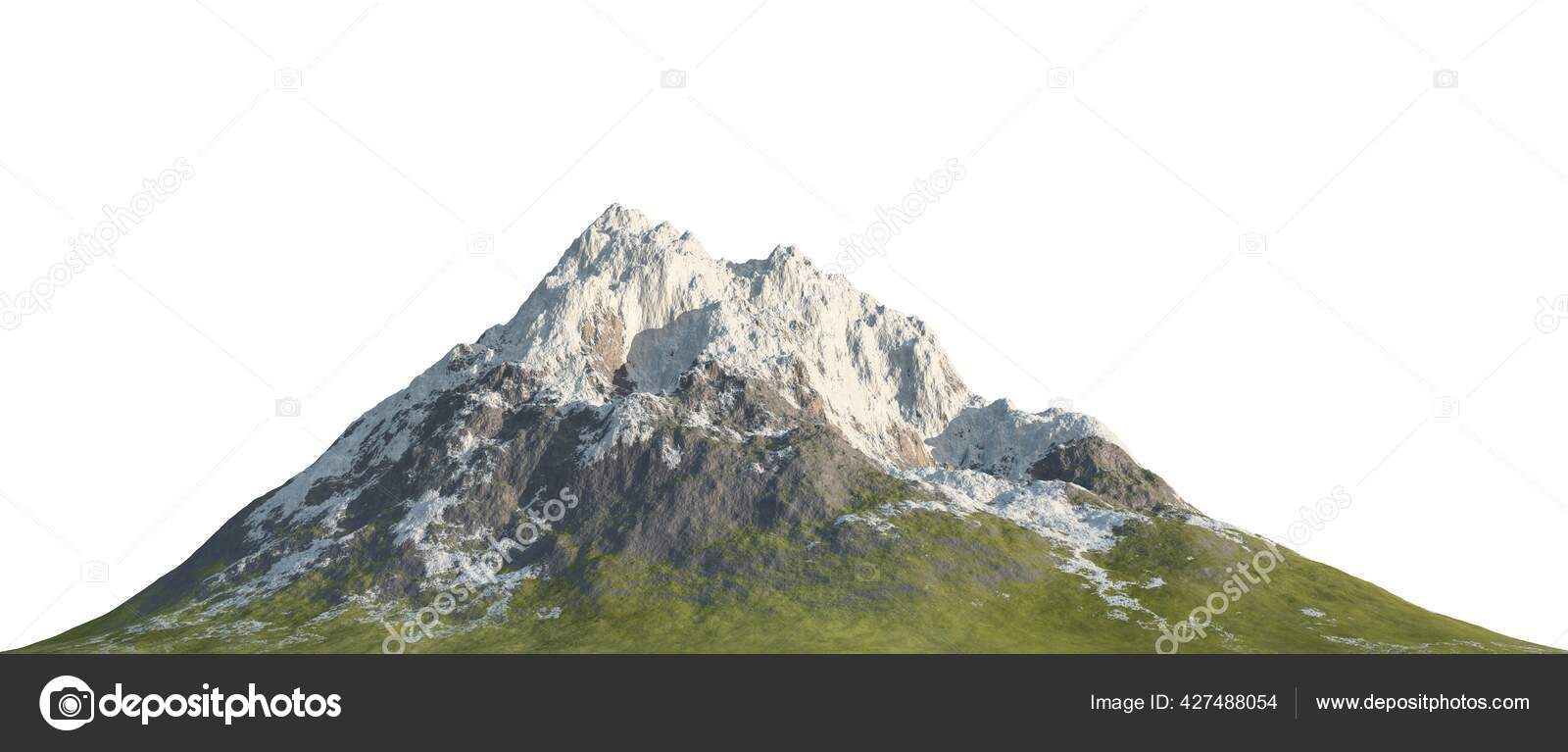 雪の山白い背景の3dイラストに分離 ストック写真 C E71lena 雪の山白い背景の3dイラストに分離 ストック写真 C E71lena