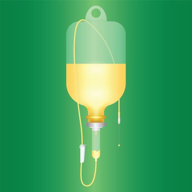 Hasta için intravenöz tuzlu çözüm