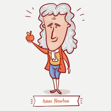 bilim adamı fizikçi Isaac Newton elma