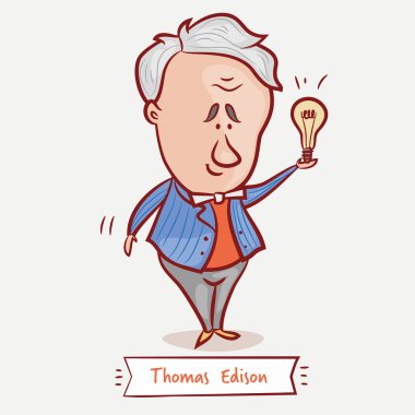 inventor Thomas Edison clipart