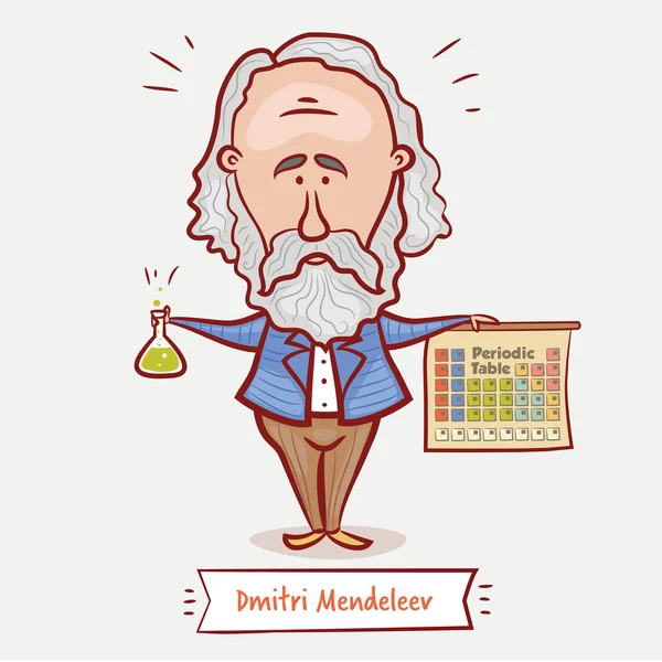 Chemist Dmitri Mendeleev — Stock Vector