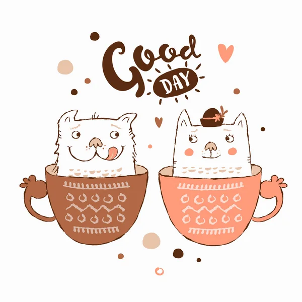 Doğum günü kartı ile kedi