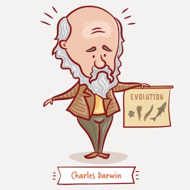 The naturalist and geologist Charles Darwin clipart