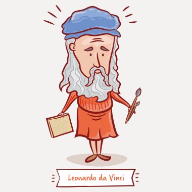 Leonardo da Vinci bir tuval ile
