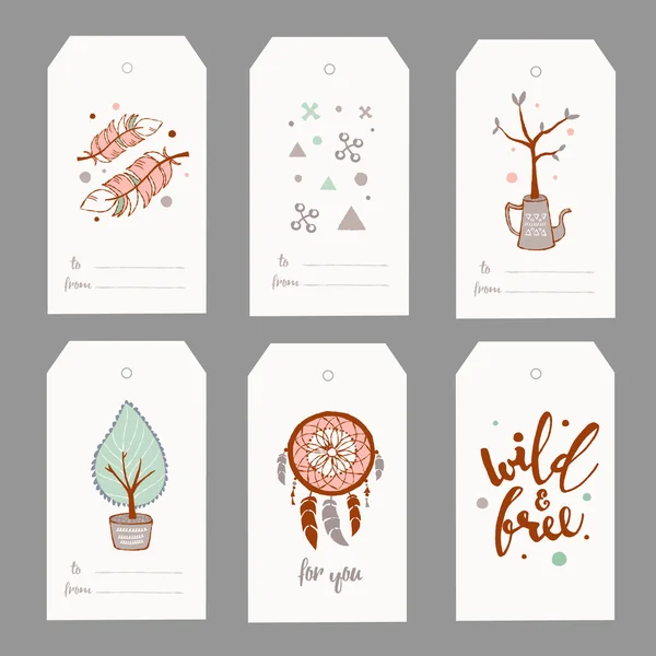 sevimli Hediyelik Etiketler el çekilmiş