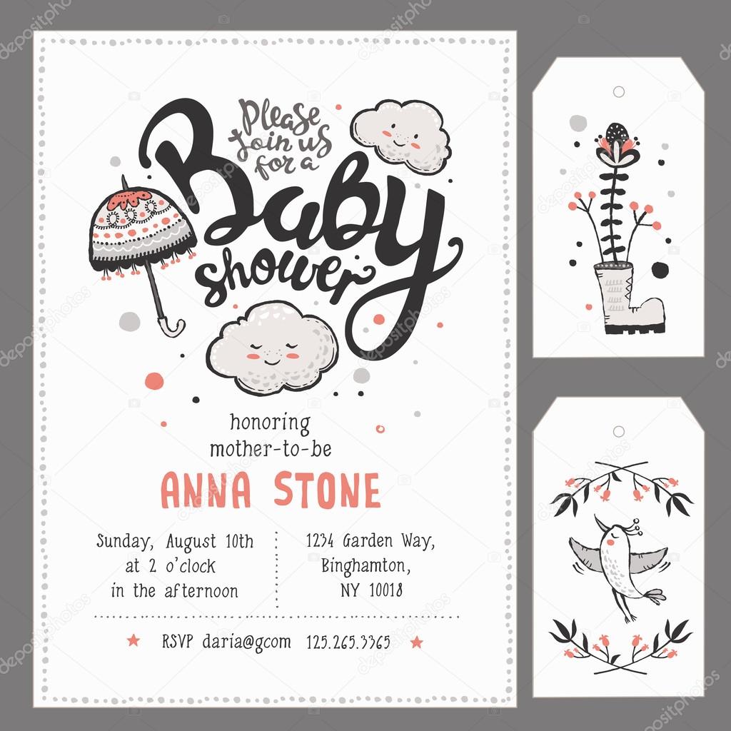 Plantillas Para Invitaciones De Baby Shower En Word Plantilla