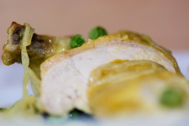 Poulet coco; tavuk Hindistan cevizi ve baharatlar ile